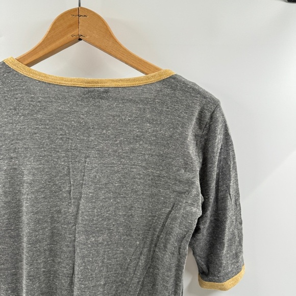 LuLaRoe Julia Midi Dress XS Heathered Grey with Mustard Trim NWT - Picture 8 of 8